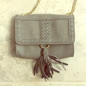 Grey Tassel Purse